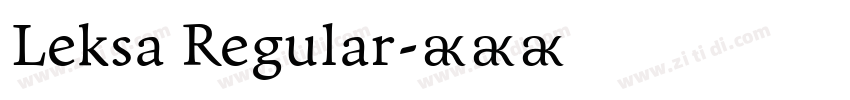 Leksa Regular字体转换